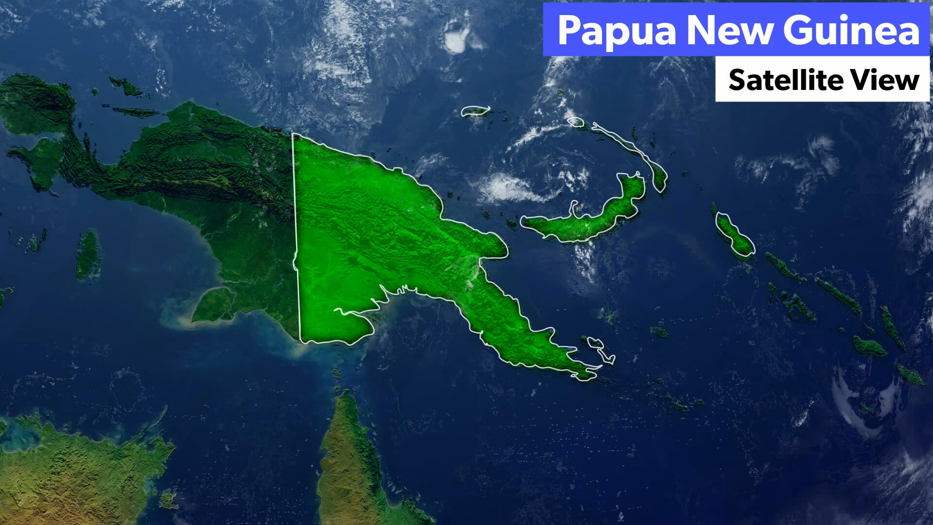 Papua New Guinea Satellite Map
